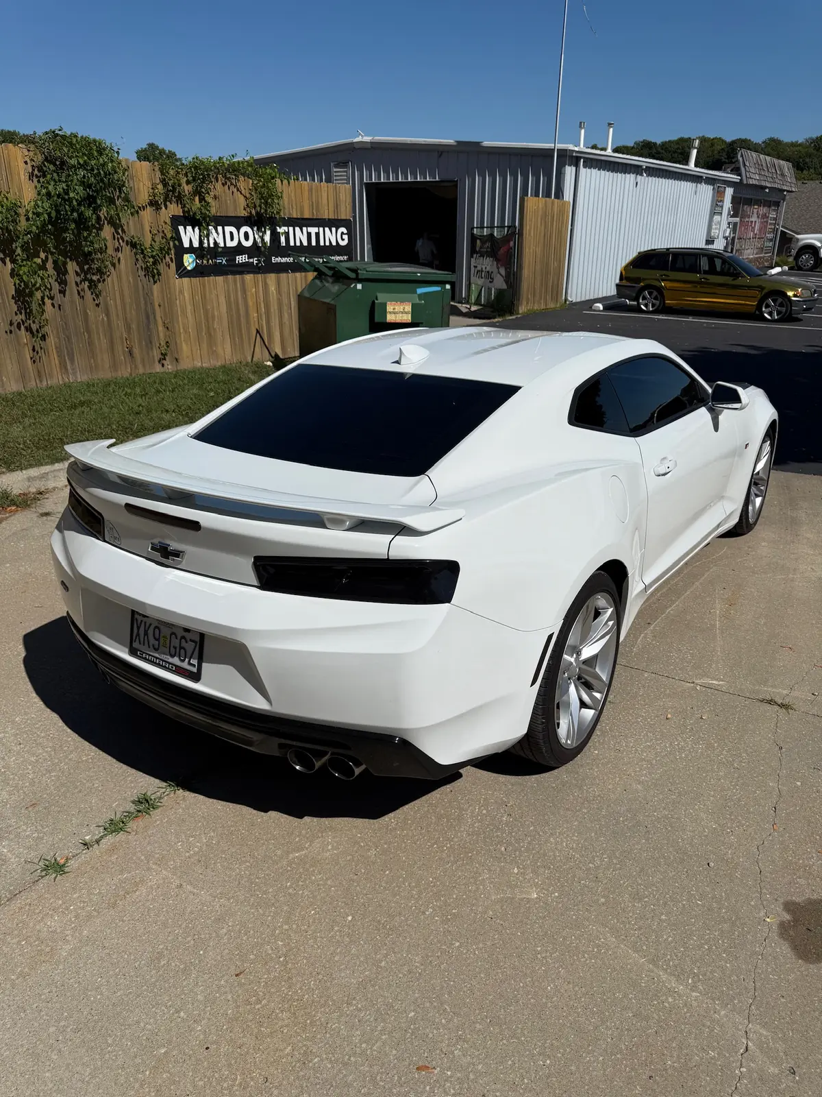 Chevrolet Camaro hood and taillight tint